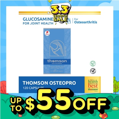 THOMSON Osterpro (Fully Reacted Glucosamine Sulfate To Support Healthy Joints And Cartilage, Vegetarian Safe) 120s