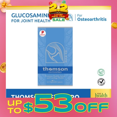 THOMSON Osterpro (Fully Reacted Glucosamine Sulfate To Support Healthy Joints And Cartilage, Vegetarian Safe) 120s