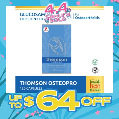 THOMSON - Osterpro (Fully Reacted Glucosamine Sulfate To Support Healthy Joints And Cartilage, Vegetarian Safe) 120s