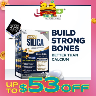 LABO NUTRITION Bioactive Silica Dietary Supplement (Increase Bone Density For Stronger Bones, Intensive Collagen Generator For Skin, Hair Nails) 30s