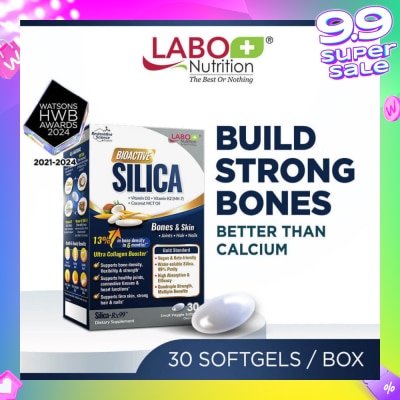 LABO NUTRITION Bioactive Silica Dietary Supplement (Increase Bone Density For Stronger Bones, Intensive Collagen Generator For Skin, Hair Nails) 30s