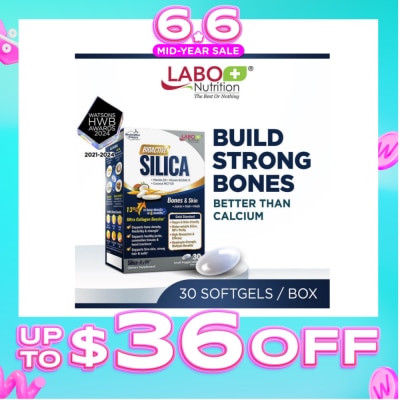 LABO NUTRITION - Bioactive Silica Dietary Supplement (Increase Bone Density For Stronger Bones, Intensive Collagen Generator For Skin, Hair Nails) 30s