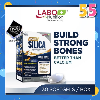 LABO NUTRITION Bioactive Silica Dietary Supplement (Increase Bone Density For Stronger Bones, Intensive Collagen Generator For Skin, Hair Nails) 30s