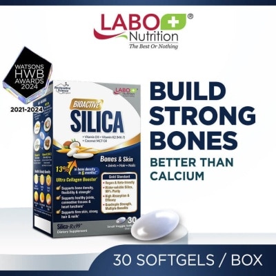 LABO NUTRITION Bioactive Silica Dietary Supplement (Increase Bone Density For Stronger Bones, Intensive Collagen Generator For Skin, Hair Nails) 30s