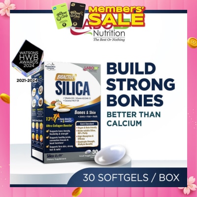 LABO NUTRITION Bioactive Silica Dietary Supplement (Increase Bone Density For Stronger Bones, Intensive Collagen Generator For Skin, Hair Nails) 30s