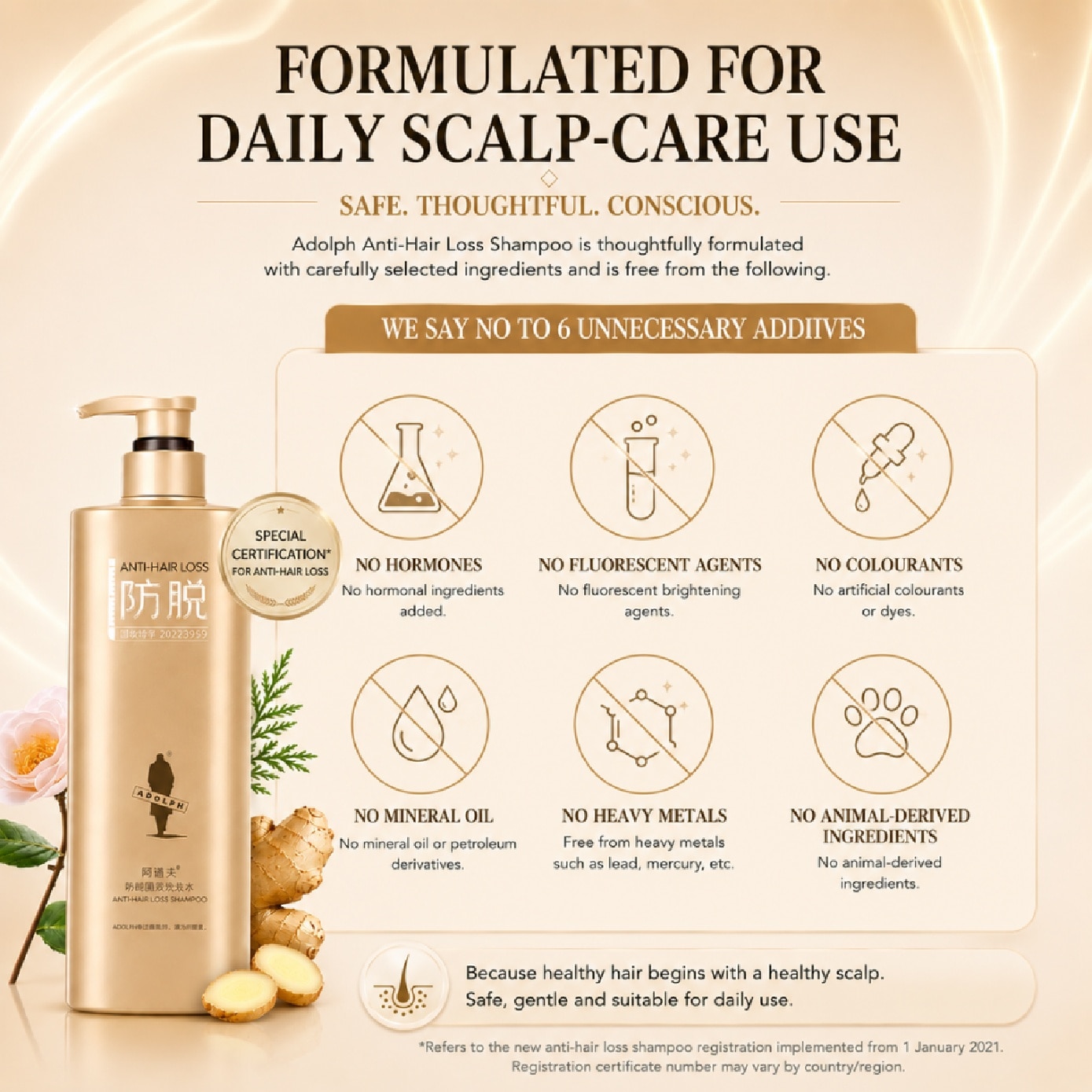 Anti-hair Loss and Strengthen Shampoo 500g image
