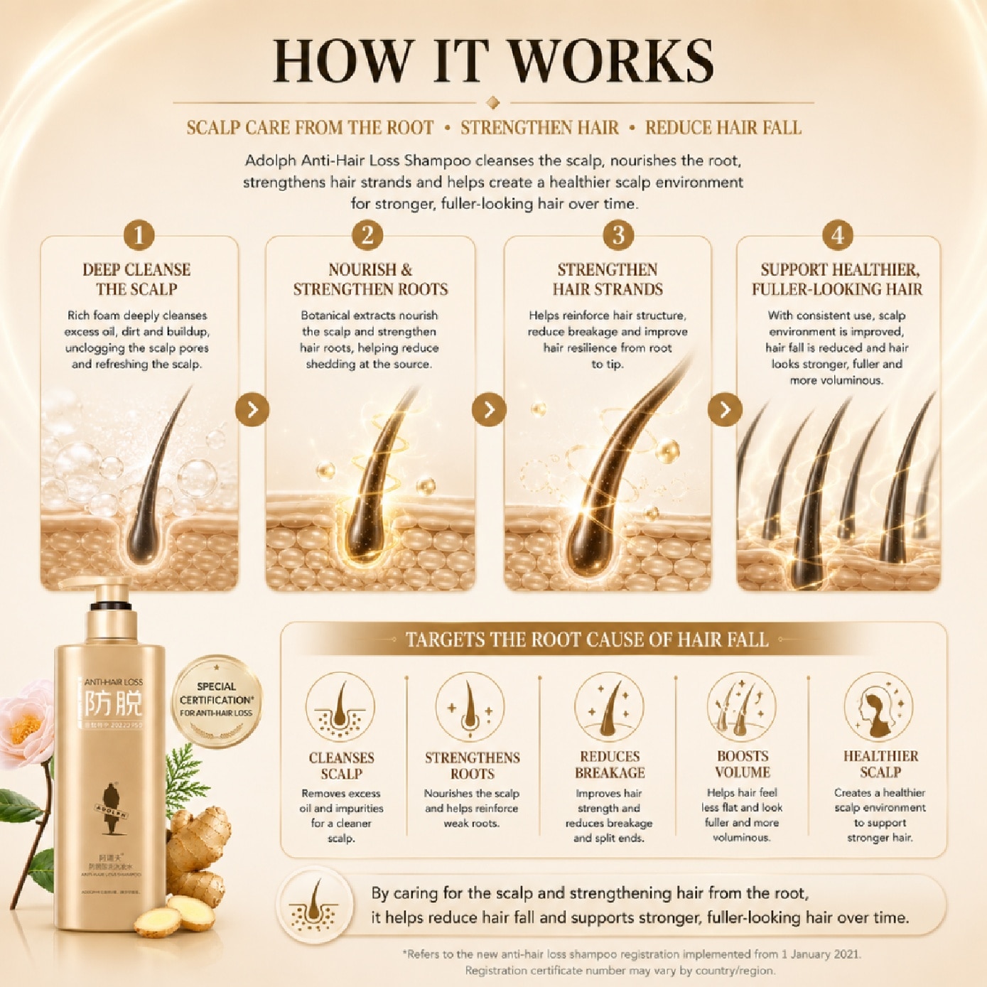 Anti-hair Loss and Strengthen Shampoo 500g image