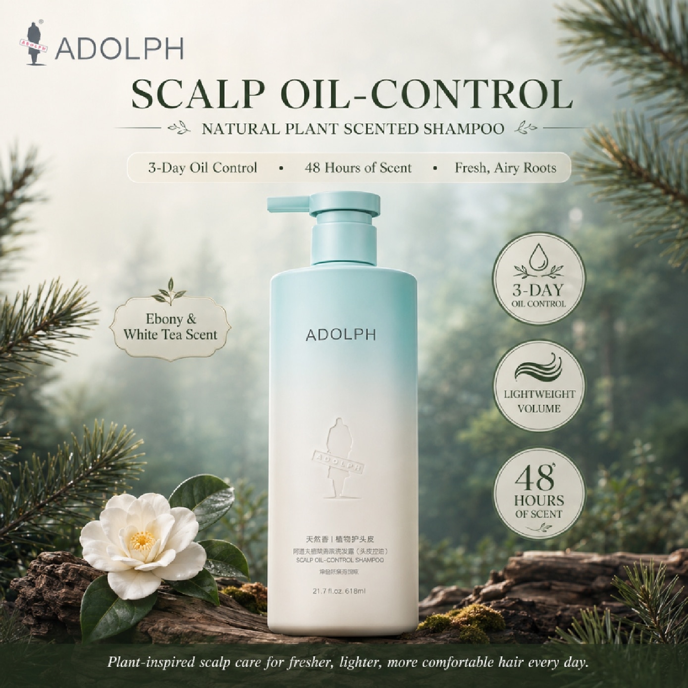 Natural Plant Scented Shampoo (Scalp Oil-Control) 618ml image