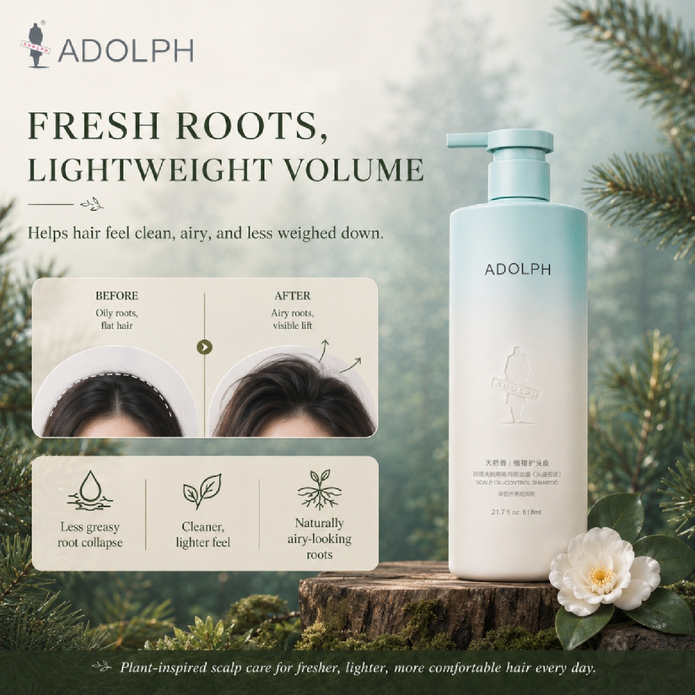 Natural Plant Scented Shampoo (Scalp Oil-Control) 618ml image