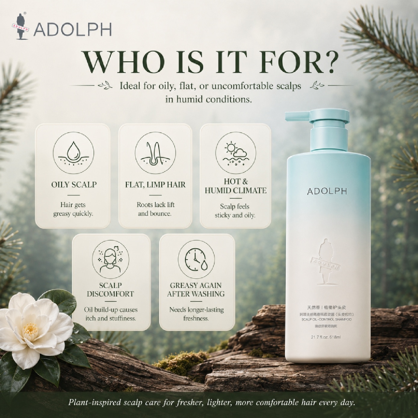Natural Plant Scented Shampoo (Scalp Oil-Control) 618ml image