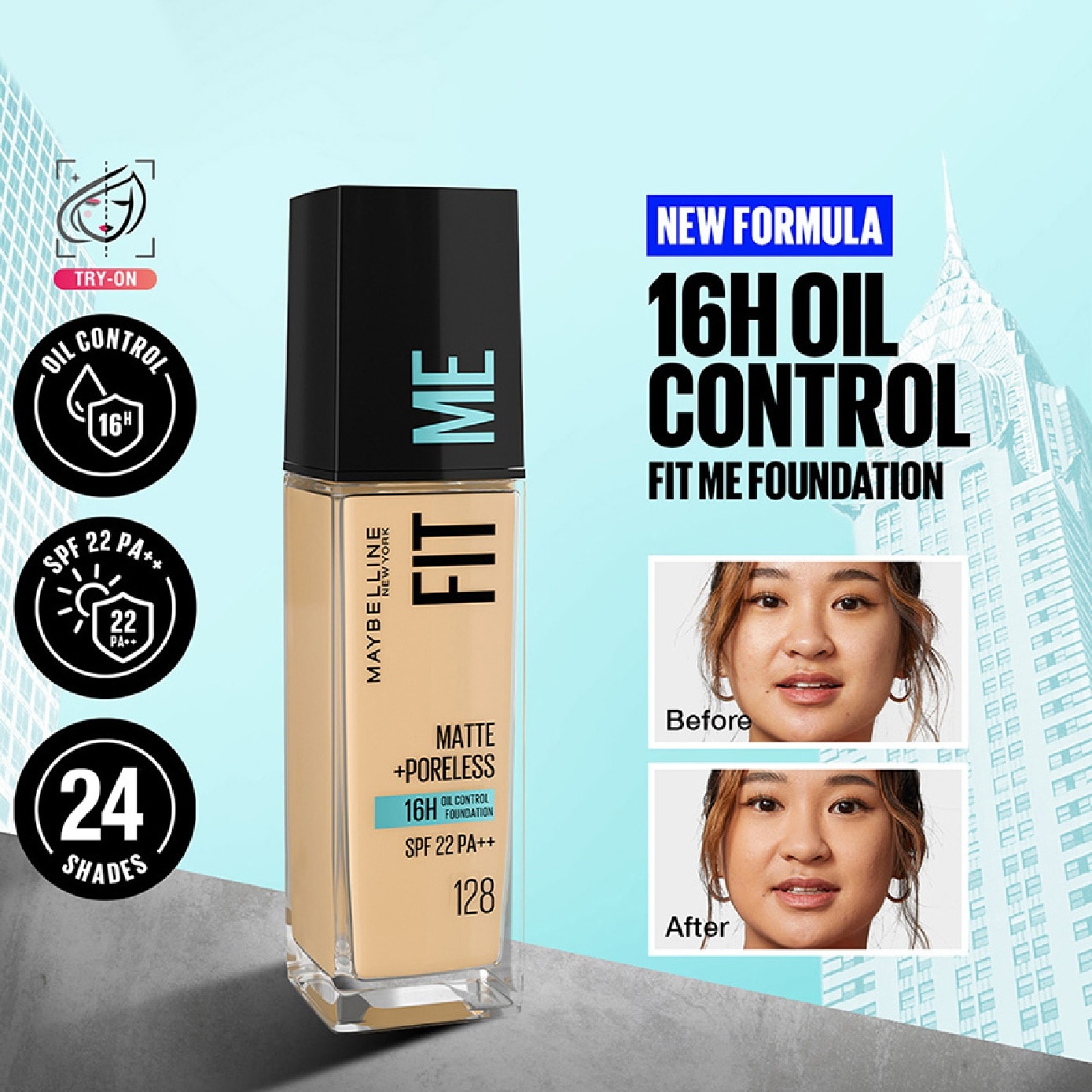 Fit Me Matte Poreless Liquid Foundation #215 Soft Beige 30ml