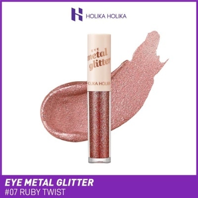 HOLIKA HOLIKA Eye Metal Glitter (07 Ruby Twist), Quick Fixing Type Liquid Shadow That Is Quickly Fixed After Application 1s