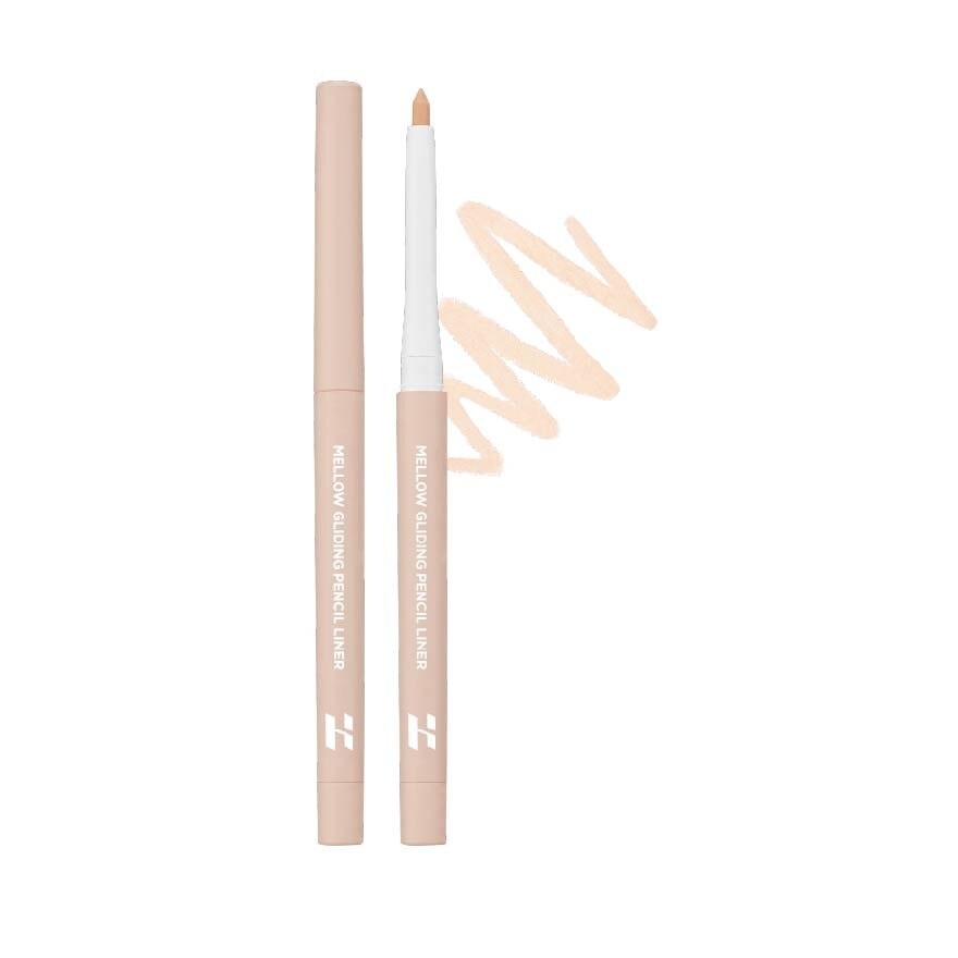 Mellow Gliding Pencil Liner (07 Petal Crème), Lasts Long Without Smudge By Double Long Lasting System Of Both Water And Oil Proof 1s