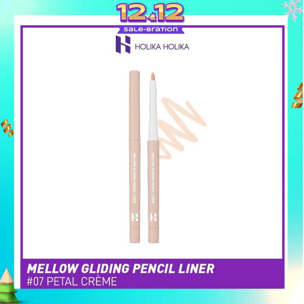Mellow Gliding Pencil Liner (07 Petal Crme), Lasts Long Without Smudge By Double Long Lasting System Of Both Water And Oil Proof 1s (Expiry: Jul`2026)