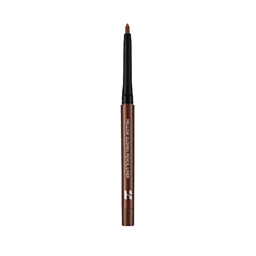 Mellow Gliding Pencil Liner (08 Mocha Glitz), Lasts Long Without Smudge By Double Long Lasting System Of Both Water And Oil Proof 1s