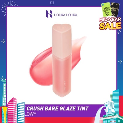 HOLIKA HOLIKA Heart Crush Bare Glaze Tint (03 Pillowy), Lightweight Lip Tint Delivering Vivid Color And A Highshine Finish 1s
