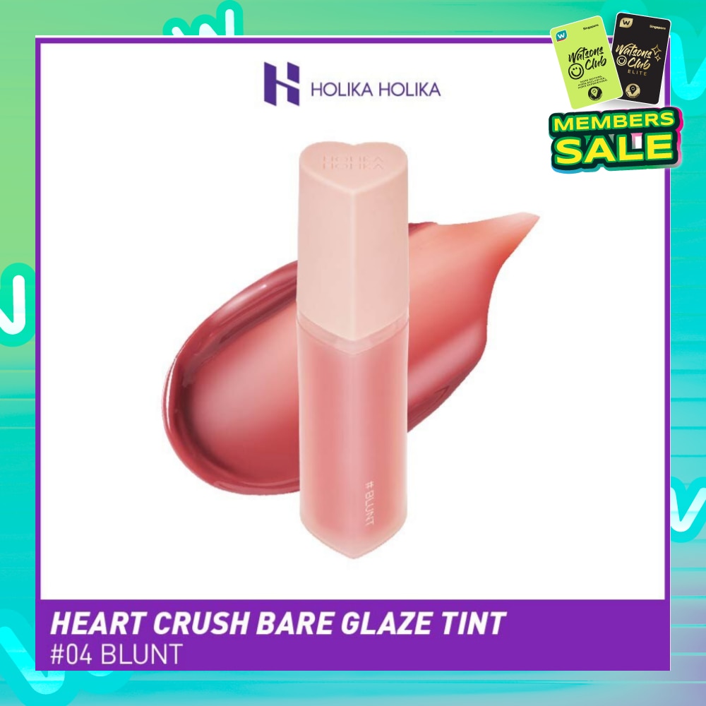 Heart Crush Bare Glaze Tint (04 Blunt), Lightweight Lip Tint Delivering Vivid Color And A Highshine Finish 1s