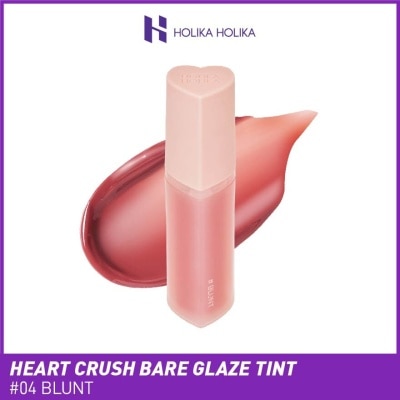 HOLIKA HOLIKA Heart Crush Bare Glaze Tint (04 Blunt), Lightweight Lip Tint Delivering Vivid Color And A Highshine Finish 1s