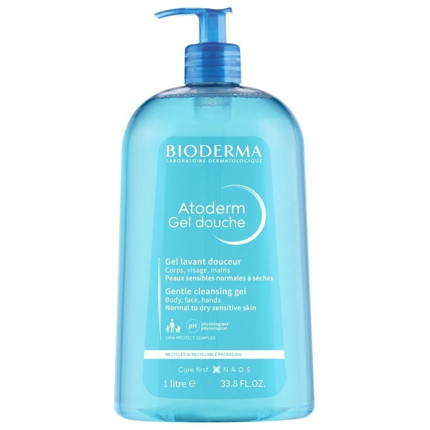 Atoderm Gel douche Ultra-Gentle Soap-Free Face & Body Cleansing Shower Gel (Dry Sensitive Skin) 1L