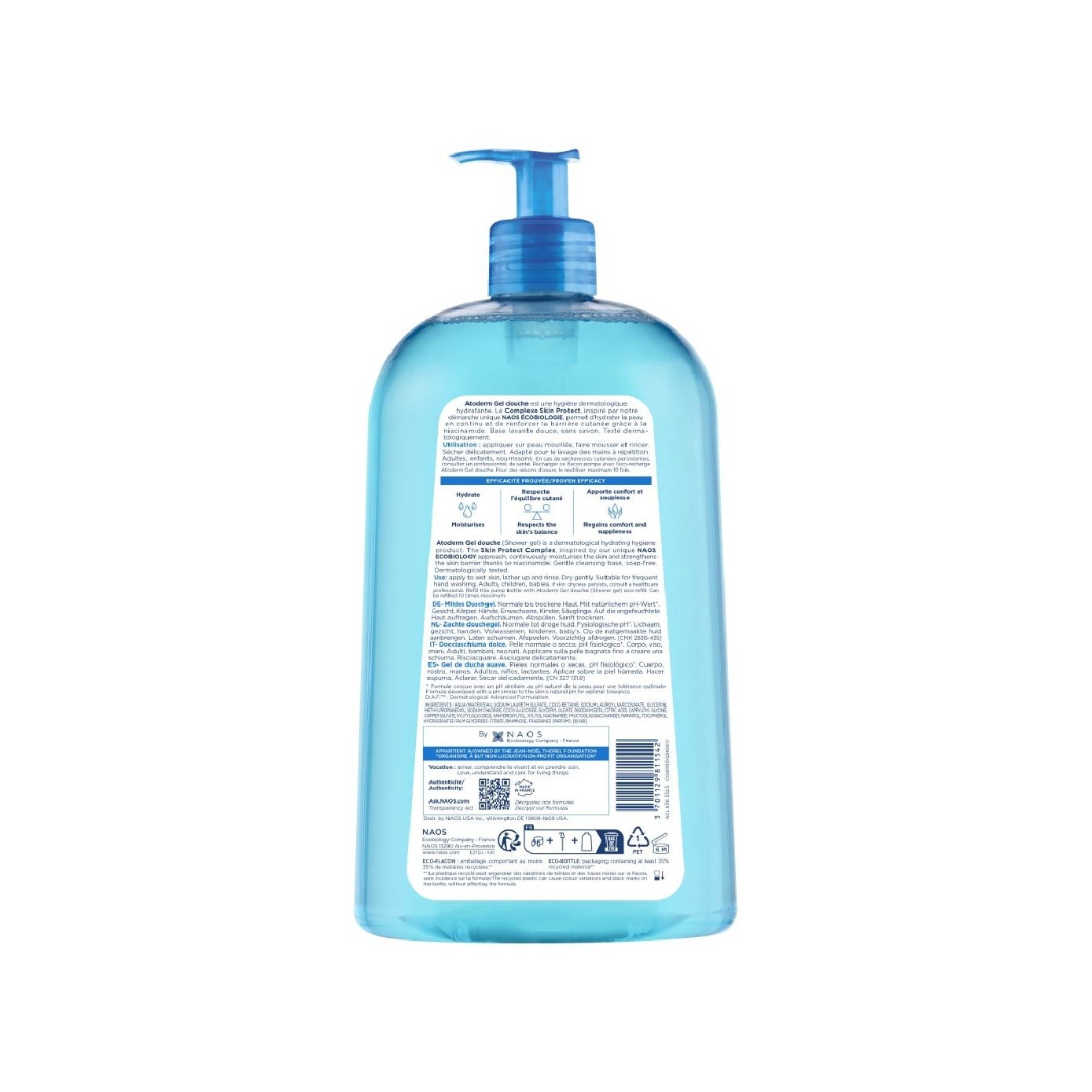 Atoderm Gel douche Ultra-Gentle Soap-Free Face & Body Cleansing Shower Gel (Dry Sensitive Skin) 1L image