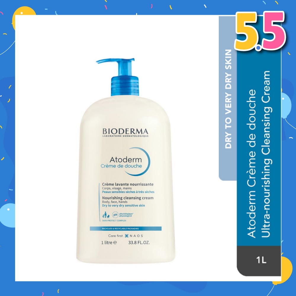 Atoderm Crème de douche Ultra-Nourishing Face & Body Cleansing Shower Cream (Very Dry, Sensitive Skin) 1L