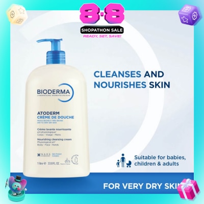 BIODERMA - Atoderm Crème de douche Ultra-Nourishing Face & Body Cleansing Shower Cream 1L