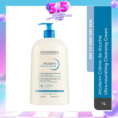 BIODERMA - Atoderm Crème de douche Ultra-Nourishing Face & Body Cleansing Shower Cream 1L