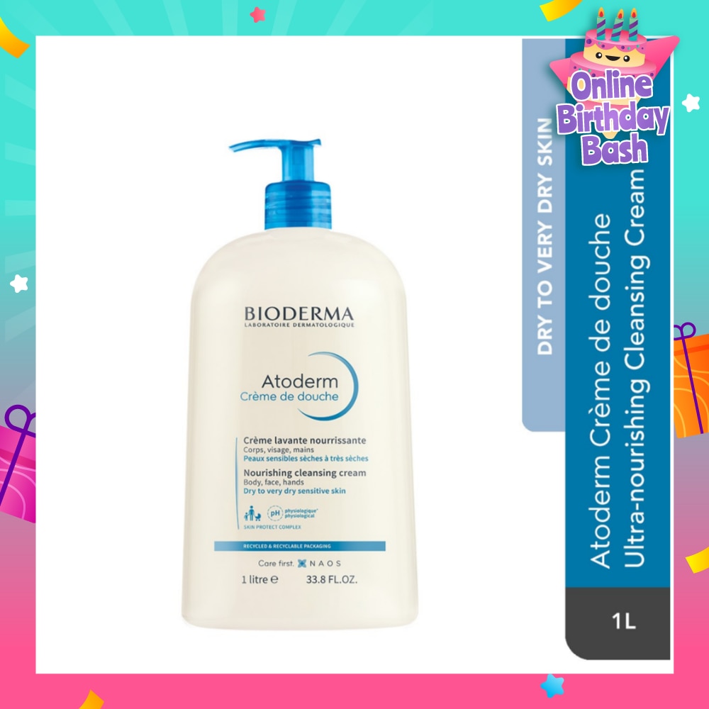 Atoderm Crème de douche Ultra-Nourishing Face & Body Cleansing Shower Cream (Very Dry, Sensitive Skin) 1L