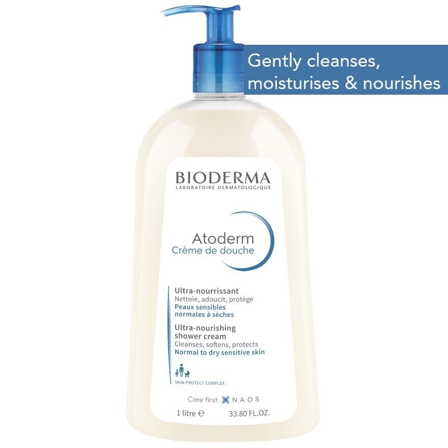 Atoderm Crème de douche Ultra-Nourishing Face & Body Cleansing Shower Cream (Very Dry, Sensitive Skin) 1L