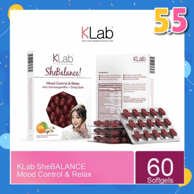 KLAB Shebalance (Help Reduce Stress, Promotes Immune Health, Sleep Quality, Eye Health, Alleviates Menopause Symptoms) 60s