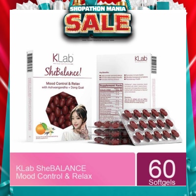 KLAB - Shebalance (Help Reduce Stress, Promotes Immune Health, Sleep Quality, Eye Health, Alleviates Menopause Symptoms) 60s