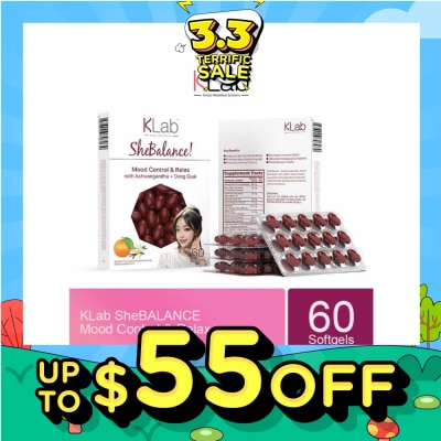 KLAB Shebalance (Help Reduce Stress, Promotes Immune Health, Sleep Quality, Eye Health, Alleviates Menopause Symptoms) 60s