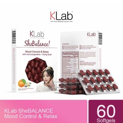 KLAB Shebalance (Help Reduce Stress, Promotes Immune Health, Sleep Quality, Eye Health, Alleviates Menopause Symptoms) 60s