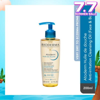 BIODERMA Atoderm Huile De Douche Anti-Irritation Face & Body Cleansiung Shower Oil 200ml
