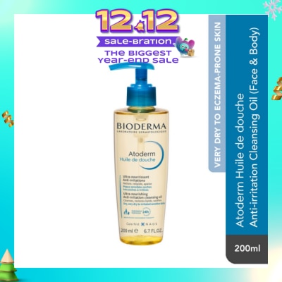 BIODERMA Atoderm Huile De Douche Anti-Irritation Face & Body Cleansiung Shower Oil 200ml