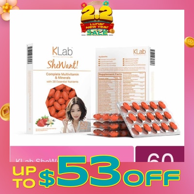 KLAB Shewants (Promotes Immune Health, Supports Skin, Digestive, Bone & Joint, Eye Health) 90s&nbsp;(Expiry: Aug`2026)