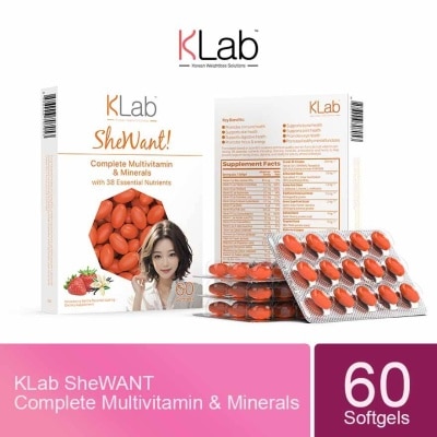 KLAB Shewants (Promotes Immune Health, Supports Skin, Digestive, Bone & Joint, Eye Health) 90s