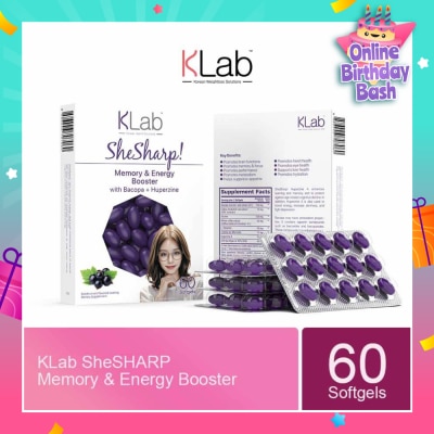 KLAB Shesharp (Promotes Brain Functions, Metabolism, Supress Appetite, Promotes Heart, Eye, Liver Health) 60s