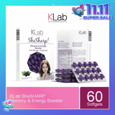 KLAB Shesharp (Promotes Brain Functions, Metabolism, Supress Appetite, Promotes Heart, Eye, Liver Health) 60s (Expiry: Aug`2026)
