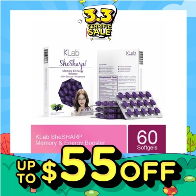 KLAB Shesharp (Promotes Brain Functions, Metabolism, Supress Appetite, Promotes Heart, Eye, Liver Health) 60s&nbsp;(Expiry: Aug`2026)