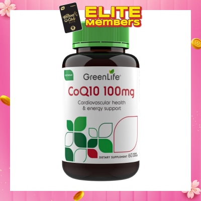 GREENLIFE Coq10 100mg (Cardiovascular Health And Energy Support) 60s