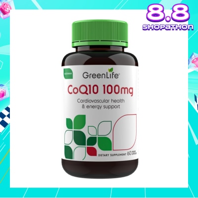 GREENLIFE Coq10 100mg (Cardiovascular Health And Energy Support) 60s