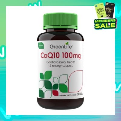 GREENLIFE Coq10 100mg (Cardiovascular Health And Energy Support) 60s
