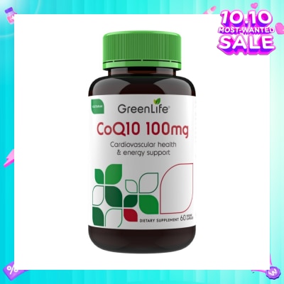 GREENLIFE Coq10 100mg (Cardiovascular Health And Energy Support) 60s