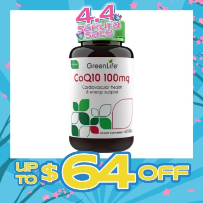 GREENLIFE - Coq10 100mg (Cardiovascular Health And Energy Support) 60s