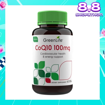 GREENLIFE Coq10 100mg (Cardiovascular Health And Energy Support) 60s