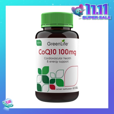 GREENLIFE Coq10 100mg (Cardiovascular Health And Energy Support) 60s