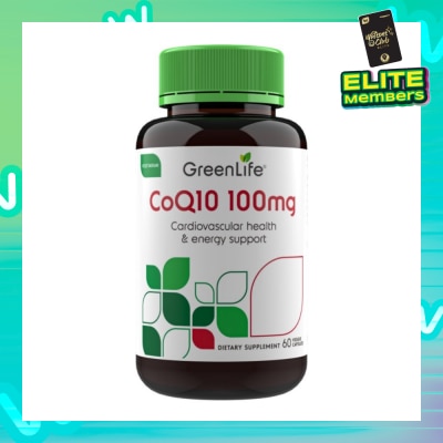 GREENLIFE Coq10 100mg (Cardiovascular Health And Energy Support) 60s