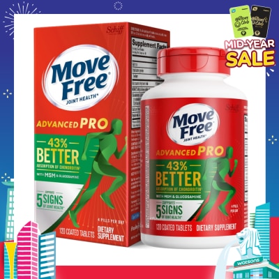 MOVE FREE Advanced Pro Glucosamine + Msm (Support Joint Mobility, Comfort, Strength, Flexibility And Lubrication) 120s