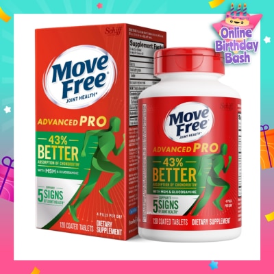 MOVE FREE Advanced Pro Glucosamine + Msm (Support Joint Mobility, Comfort, Strength, Flexibility And Lubrication) 120s